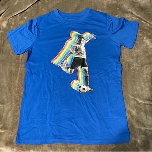 Boys blue Xersion, soccer player shirt, size large (14/16)